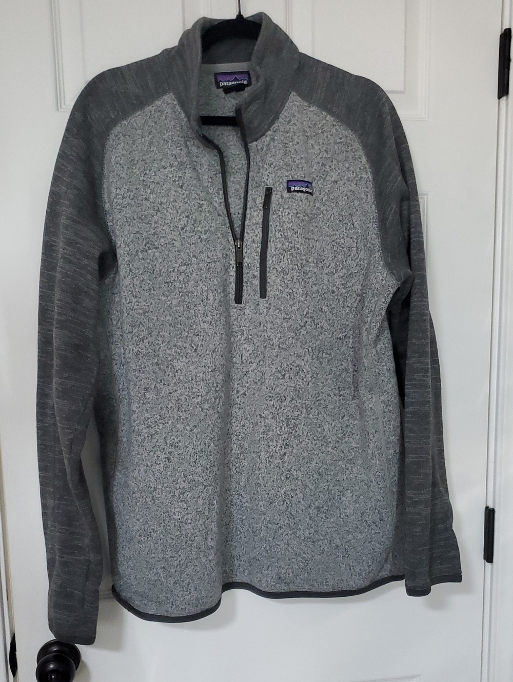 Patagonia Men's Heather Gray Zip-Up Pullover